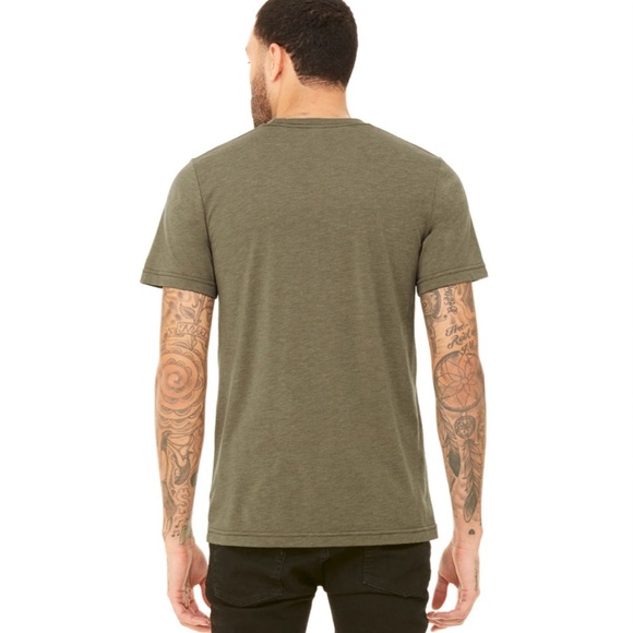 Bella Canvas Olive Triblend Unisex Tee - Picture 3 of 5